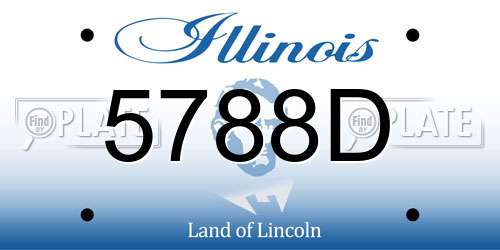 5788D Illinois License Plate