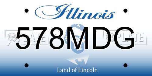 578MDG Illinois License Plate
