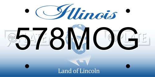 578MOG Illinois License Plate