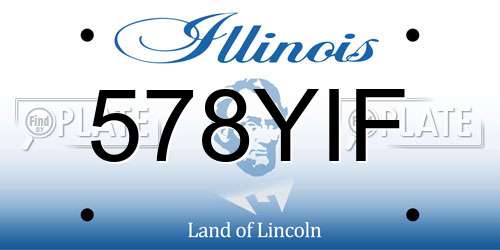 578YIF Illinois License Plate