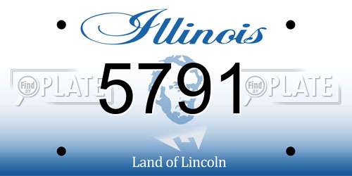 5791 Illinois License Plate