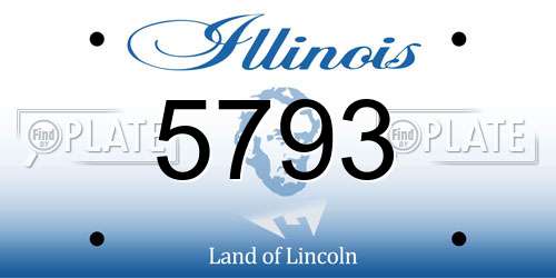 5793 Illinois License Plate