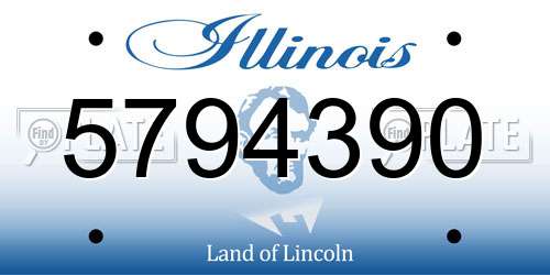 5794390 Illinois License Plate