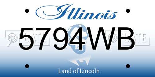 5794WB Illinois License Plate
