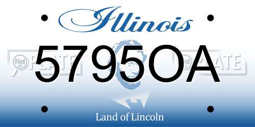 5795OA Illinois License Plate