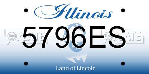 5796ES Illinois License Plate
