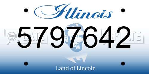 5797642 Illinois License Plate