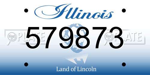 579873 Illinois License Plate