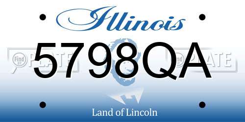 5798QA Illinois License Plate