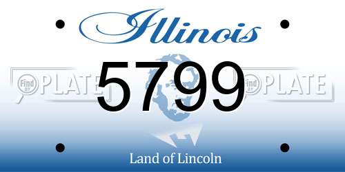 5799 Illinois License Plate