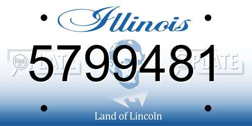 5799481 Illinois License Plate
