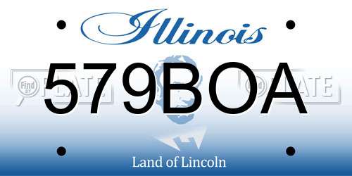 579BOA Illinois License Plate