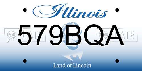 579BQA Illinois License Plate