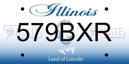579BXR Illinois License Plate