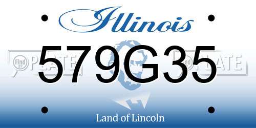 579G35 Illinois License Plate