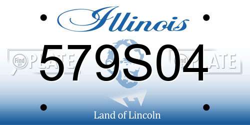 579S04 Illinois License Plate