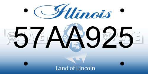 57AA925 Illinois License Plate