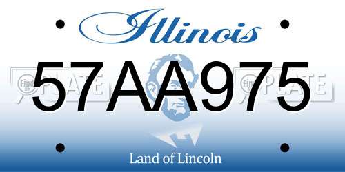 57AA975 Illinois License Plate