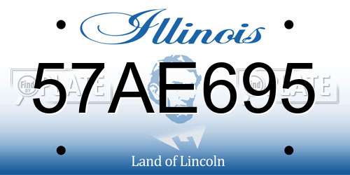 57AE695 Illinois License Plate