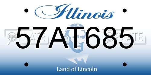 57AT685 Illinois License Plate