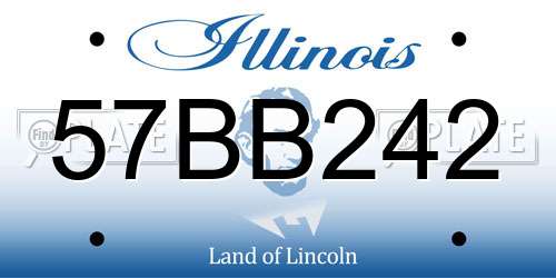 57BB242 Illinois License Plate