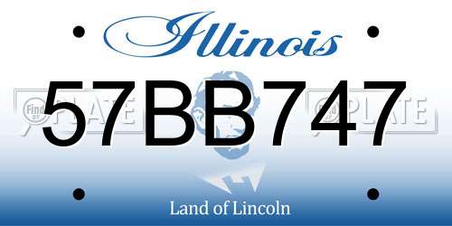 57BB747 Illinois License Plate