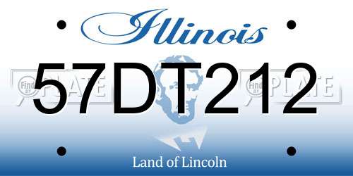 57DT212 Illinois License Plate