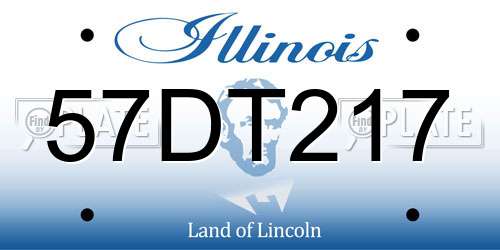 57DT217 Illinois License Plate