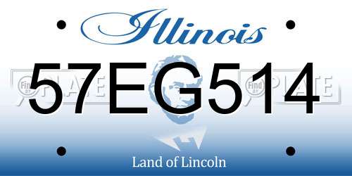 57EG514 Illinois License Plate