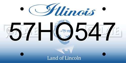 57HO547 Illinois License Plate