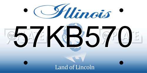 57KB570 Illinois License Plate