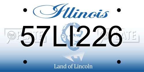 57LI226 Illinois License Plate