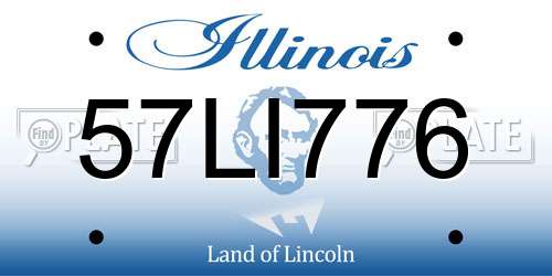 57LI776 Illinois License Plate