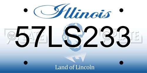 57LS233 Illinois License Plate