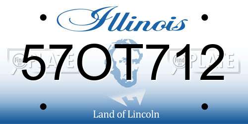 57OT712 Illinois License Plate