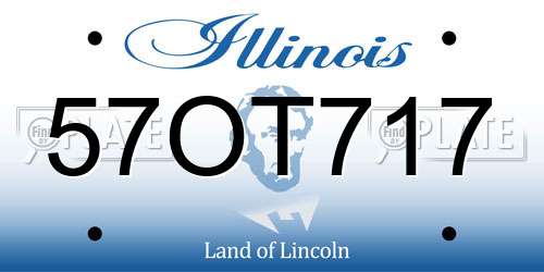 57OT717 Illinois License Plate