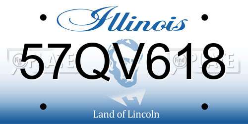 57QV618 Illinois License Plate