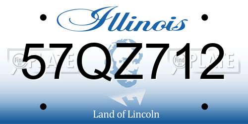57QZ712 Illinois License Plate