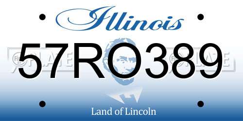 57RO389 Illinois License Plate