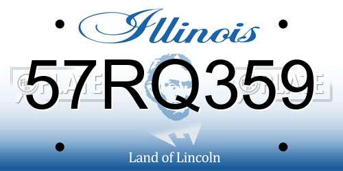 57RQ359 Illinois License Plate