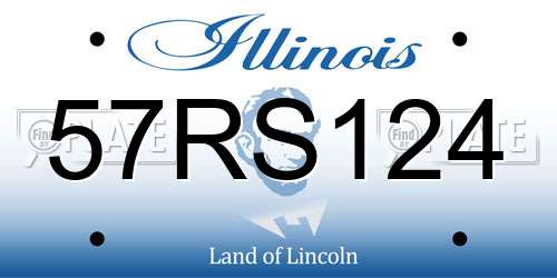 57RS124 Illinois License Plate