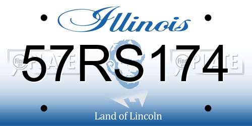 57RS174 Illinois License Plate