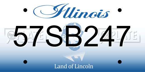 57SB247 Illinois License Plate