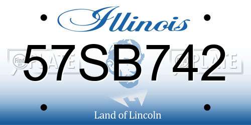 57SB742 Illinois License Plate