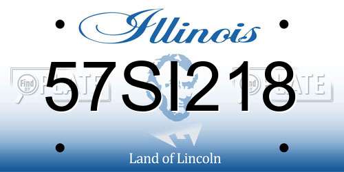 57SI218 Illinois License Plate
