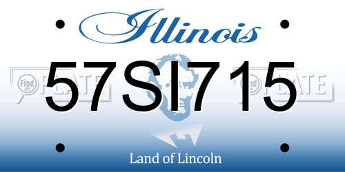 57SI715 Illinois License Plate