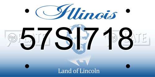 57SI718 Illinois License Plate
