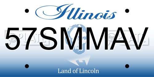 57SMMAV Illinois License Plate