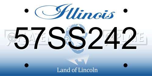 57SS242 Illinois License Plate