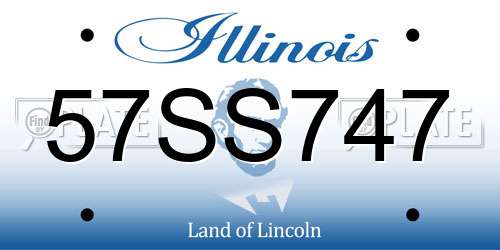 57SS747 Illinois License Plate